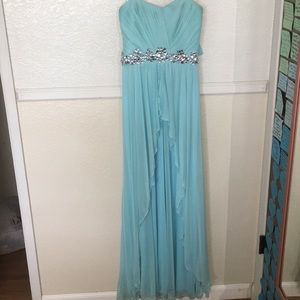 Cinderella Blue strapless prom dress!!